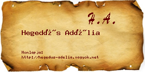 Hegedűs Adélia névjegykártya